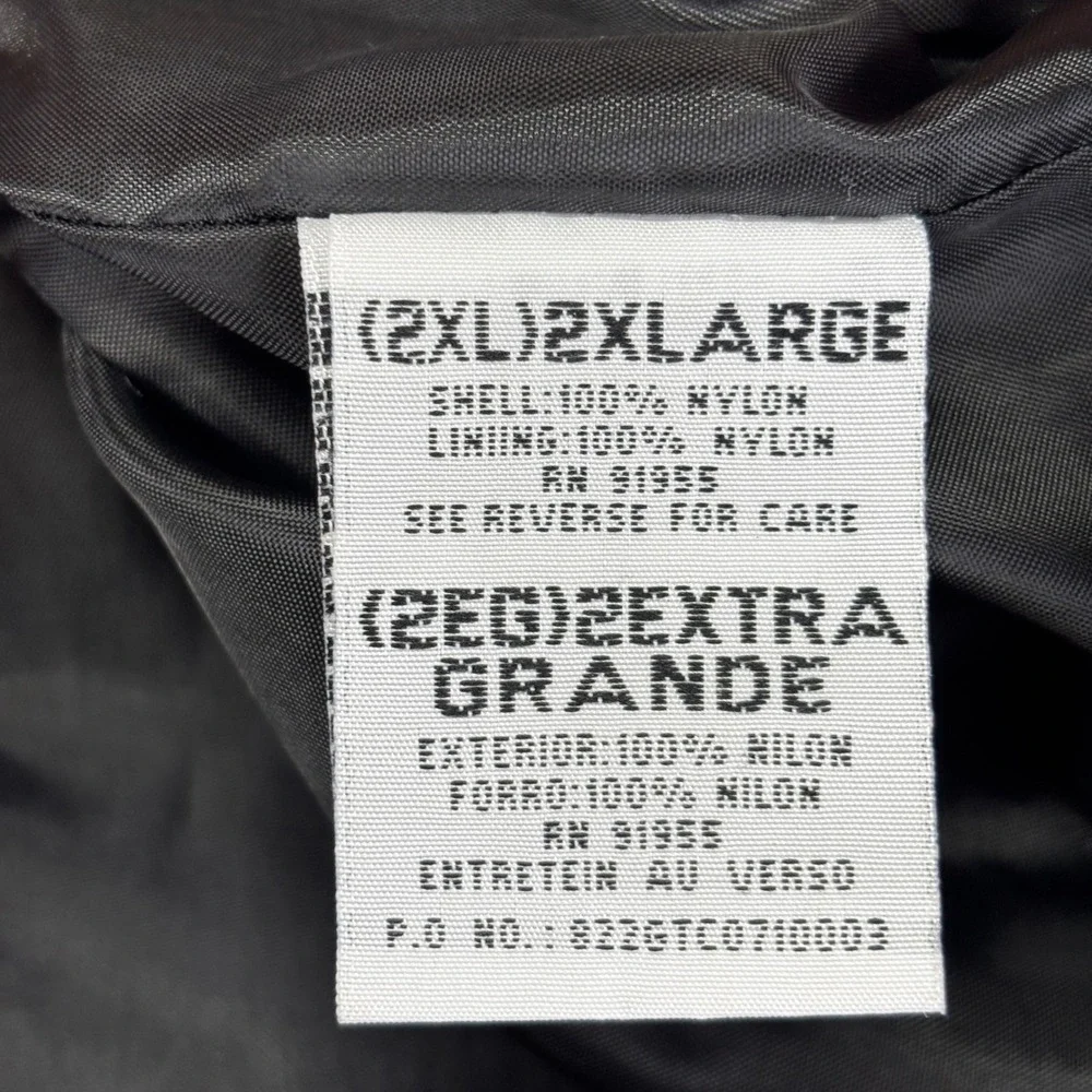 Stratford Collection Windbreaker Jacket‎ Mens 2XL Black Zip up Nylon Lightweight
